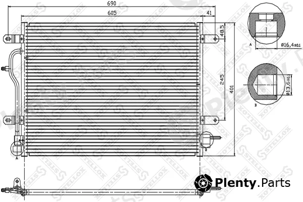 Stellox 10-45071-SX — Condenser, air conditioning
