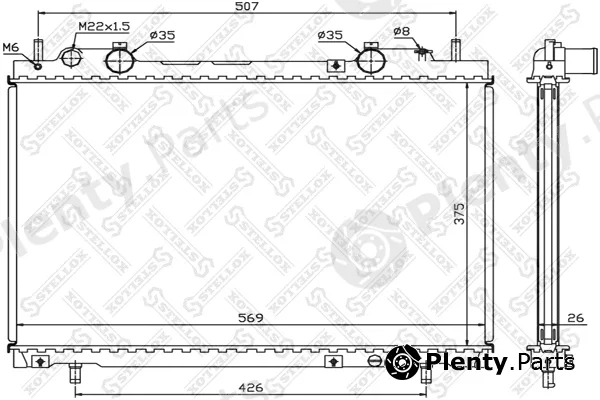 Stellox 10-25692-SX — Radiator, engine cooling