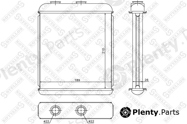 Stellox 10-35051-SX — Heat Exchanger, interior heating