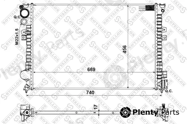 Stellox 10-25028-SX — Radiator, engine cooling