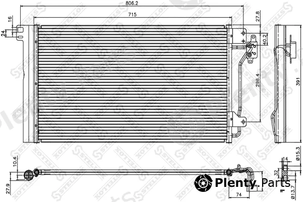 Stellox 10-45167-SX — Condenser, air conditioning