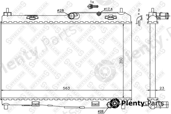 Stellox 10-26754-SX — Radiator, engine cooling