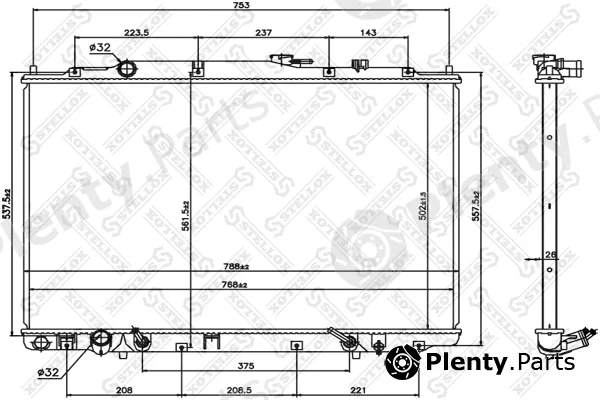 Stellox 10-26777-SX — Radiator, engine cooling