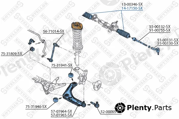 Stellox 14-17150-SX — Bellow, steering