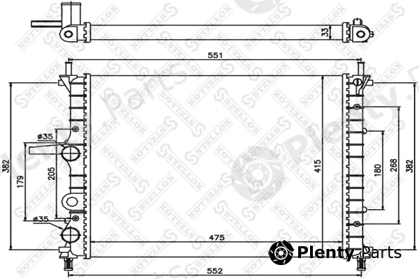 Stellox 10-25332-SX — Radiator, engine cooling
