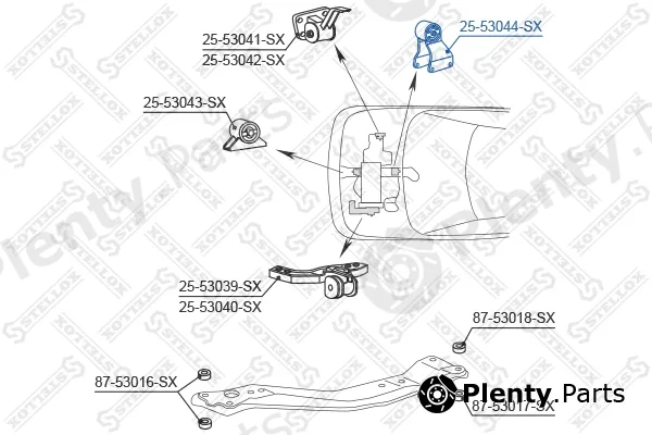 Stellox 25-53044-SX — Mounting, engine