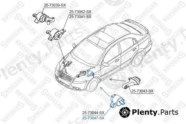 Stellox 25-73047-SX — Mounting, engine
