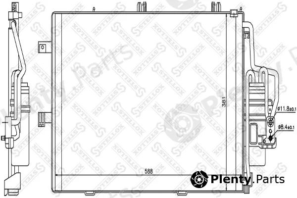 Stellox 10-45142-SX — Condenser, air conditioning