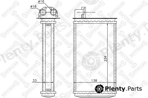 Stellox 10-35059-SX — Heat Exchanger, interior heating