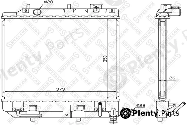 Stellox 10-25850-SX — Radiator, engine cooling