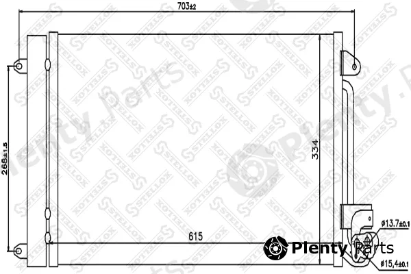 Stellox 10-45199-SX — Condenser, air conditioning