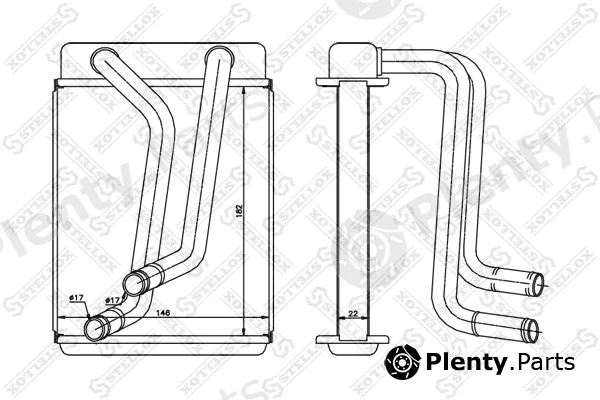 Stellox 10-35187-SX — Heat Exchanger, interior heating