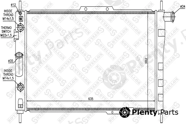 Stellox 10-25687-SX — Radiator, engine cooling
