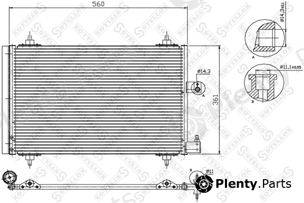 Stellox 10-45064-SX — Condenser, air conditioning