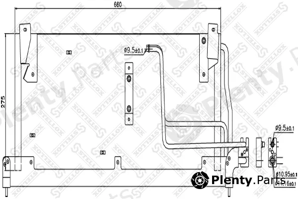 Stellox 10-45487-SX — Condenser, air conditioning