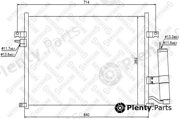 Stellox 10-45045-SX — Condenser, air conditioning
