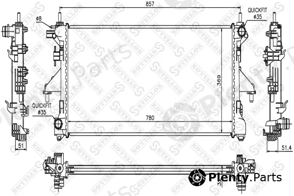 Stellox 10-25355-SX — Radiator, engine cooling