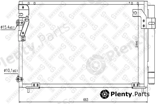 Stellox 10-45678-SX — Condenser, air conditioning