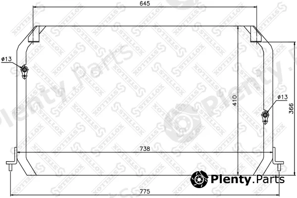 Stellox 10-45287-SX — Condenser, air conditioning