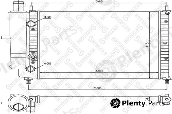 Stellox 10-25210-SX — Radiator, engine cooling