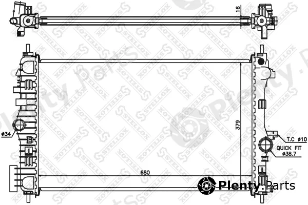 Stellox 10-26026-SX — Radiator, engine cooling