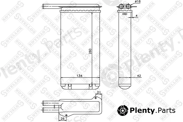 Stellox 10-35022-SX — Heat Exchanger, interior heating