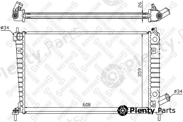 Stellox 10-26662-SX — Radiator, engine cooling