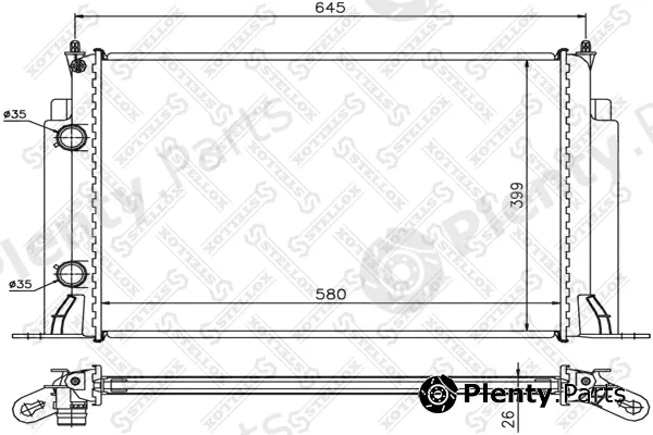 Stellox 10-25758-SX — Radiator, engine cooling