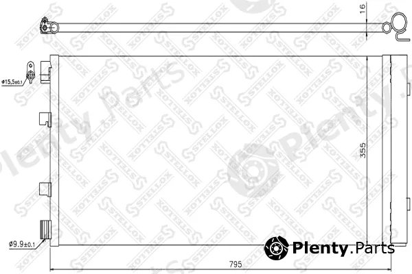 Stellox 10-45737-SX — Condenser, air conditioning