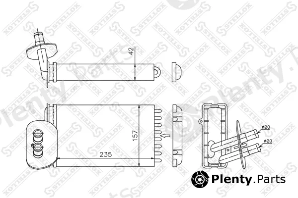 Stellox 10-35198-SX — Heat Exchanger, interior heating