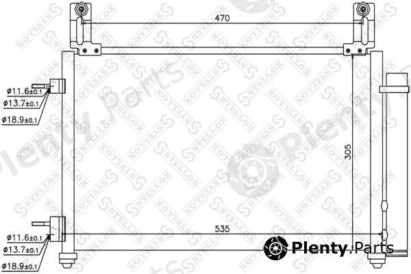 Stellox 10-45611-SX — Condenser, air conditioning