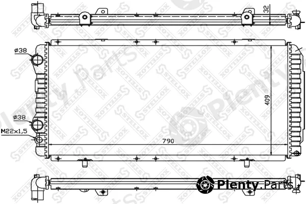 Stellox 10-25027-SX — Radiator, engine cooling