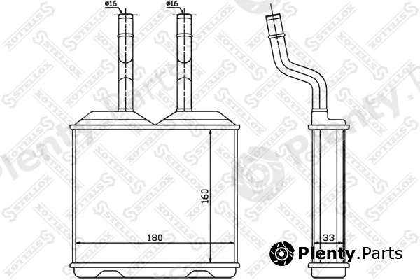 Stellox 10-35055-SX — Heat Exchanger, interior heating