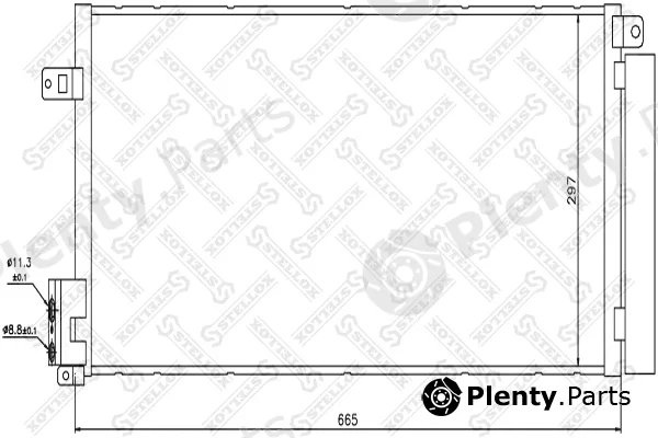 Stellox 10-45092-SX — Condenser, air conditioning
