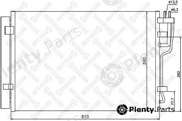 Stellox 10-45102-SX — Condenser, air conditioning