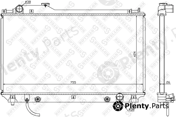 Stellox 10-26378-SX — Radiator, engine cooling