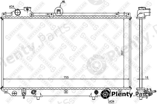 Stellox 10-26377-SX — Radiator, engine cooling