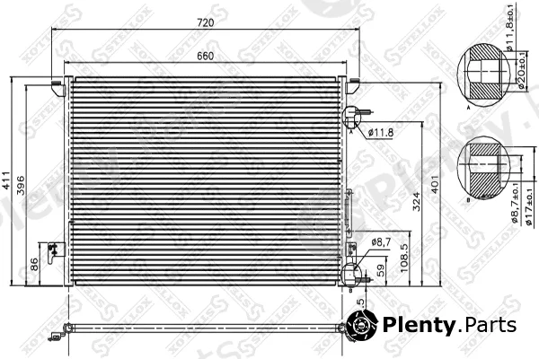 Stellox 10-45031-SX — Condenser, air conditioning