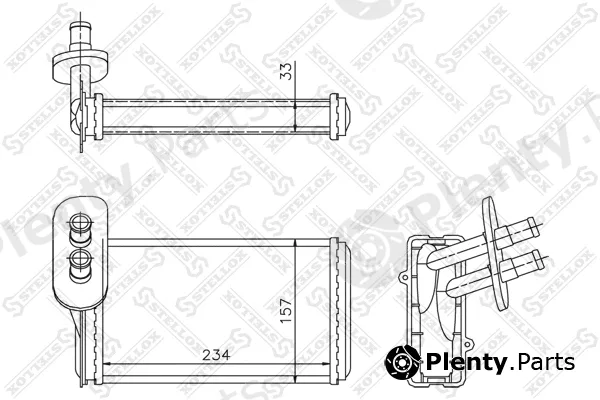 Stellox 10-35019-SX — Heat Exchanger, interior heating