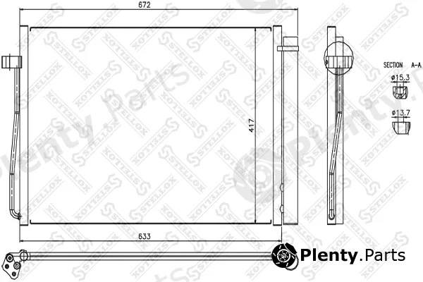 Stellox 10-45022-SX — Condenser, air conditioning