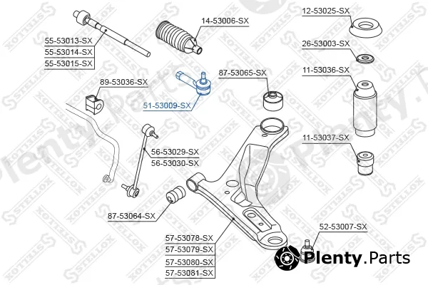 Stellox 51-53009-SX — Tie Rod End