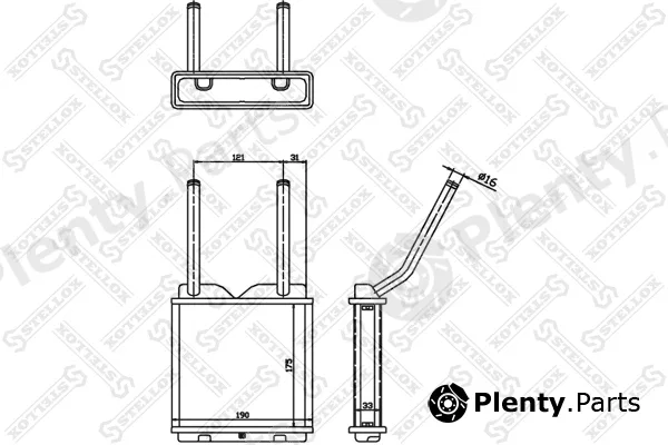 Stellox 10-35010-SX — Heat Exchanger, interior heating