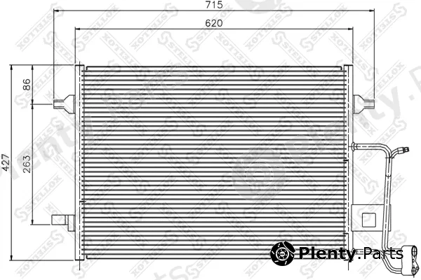 Stellox 10-45399-SX — Condenser, air conditioning