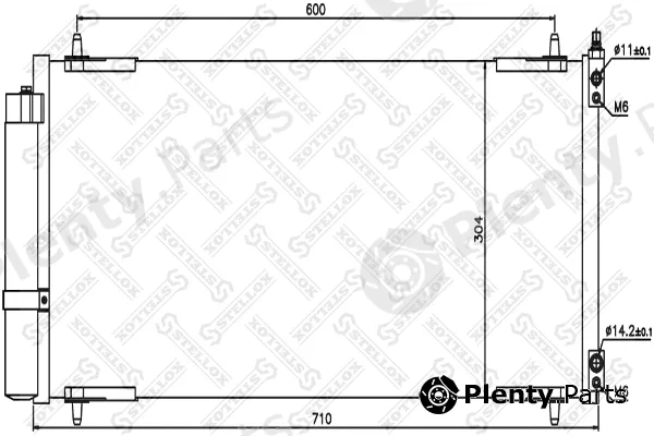 Stellox 10-45412-SX — Condenser, air conditioning