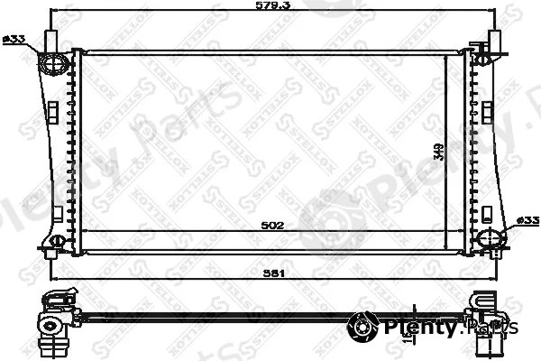 Stellox 10-25157-SX — Radiator, engine cooling
