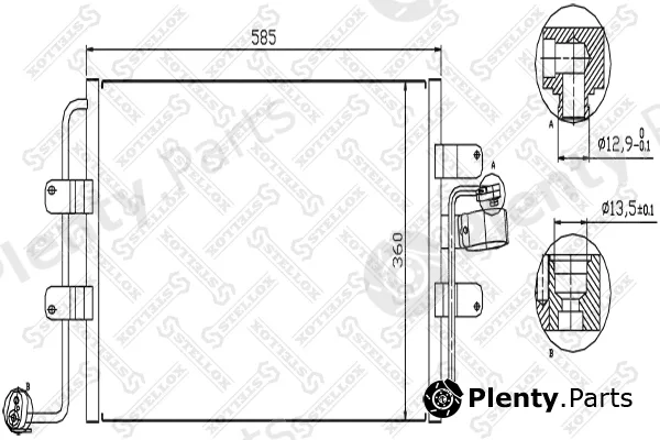 Stellox 10-45165-SX — Condenser, air conditioning