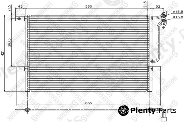 Stellox 10-45052-SX — Condenser, air conditioning