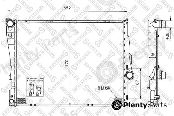 Stellox 10-25128-SX — Radiator, engine cooling