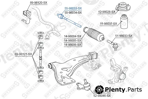 Stellox 55-98033-SX — Inner Tie Rod