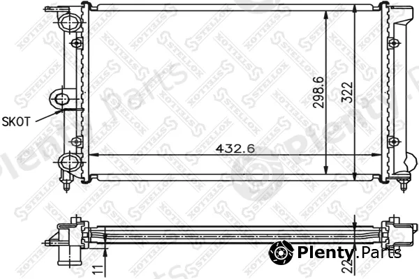 Stellox 10-25002-SX — Radiator, engine cooling